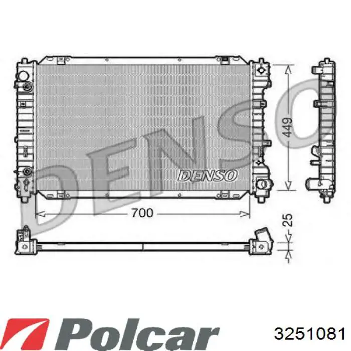 3251081 Polcar Радіатор охолодження двигуна