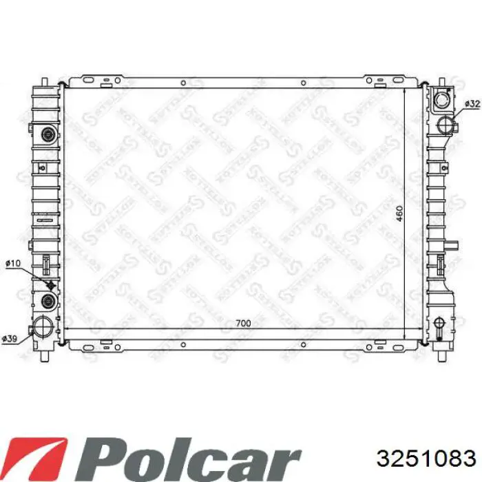 Радіатор основний Polcar 3251083 ціна, від 109.83 USD