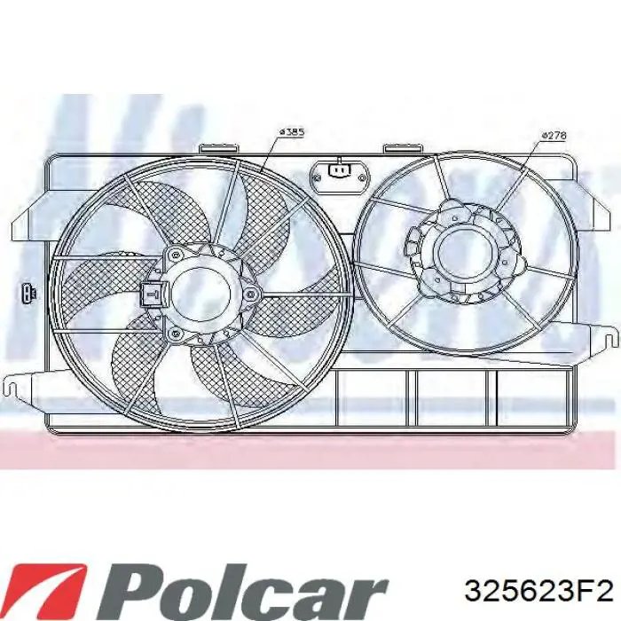 325623W2 Polcar дифузор радіатора охолодження, в зборі з двигуном і крильчаткою