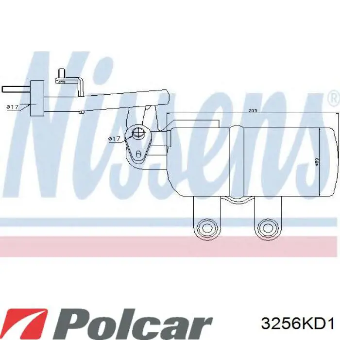 Купити 3256KD1 Polcar Ресивер-осушувач кондиціонера