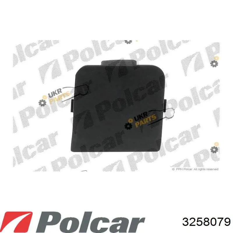 Заглушка бампера буксирувального гака, передня Polcar 3258079 ціна, від 3.75 USD
