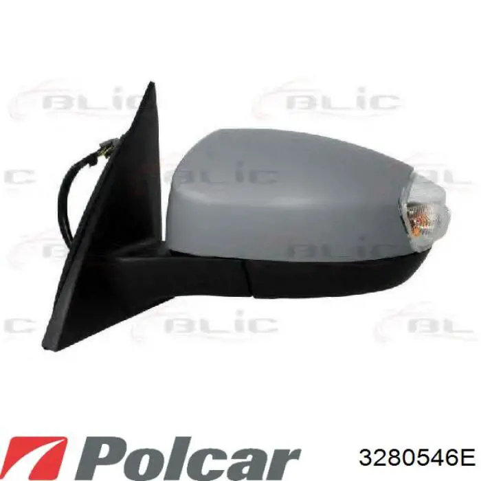 Дзеркальний елемент лівого дзеркала заднього виду Polcar 3280546E ціна, від 8.48 USD
