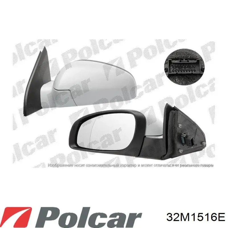 Ліве бічне дзеркало Polcar 32M1516E ціна, від 127.40 USD