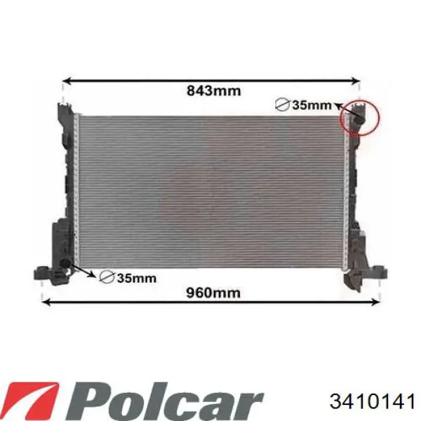 3410141 Polcar решітка радіатора