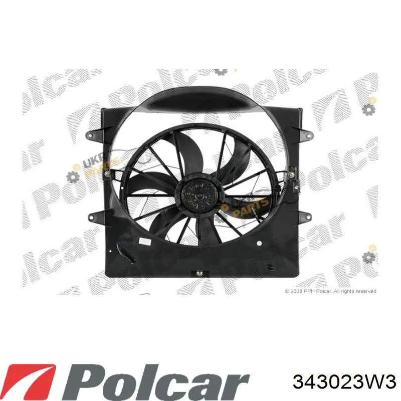 Дифузор (кожух) радіатора охолодження 343023W3 Polcar