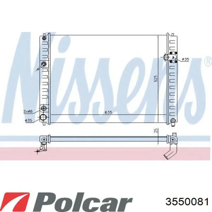 Радіатор 3550081 Polcar