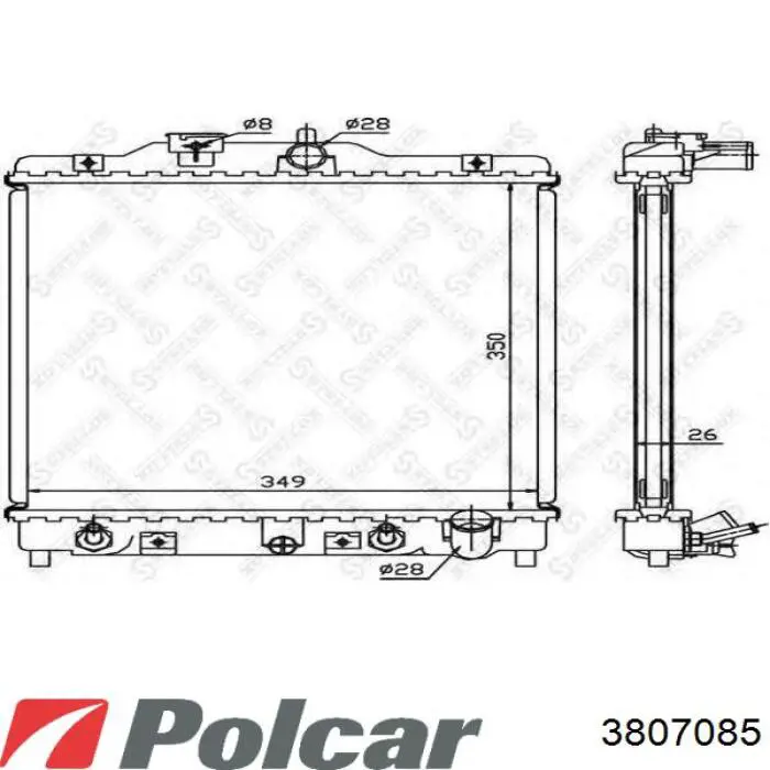3807085 Polcar радіатор охолодження двигуна