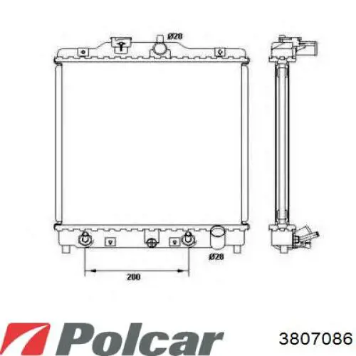 Радіатор 3807086 Polcar