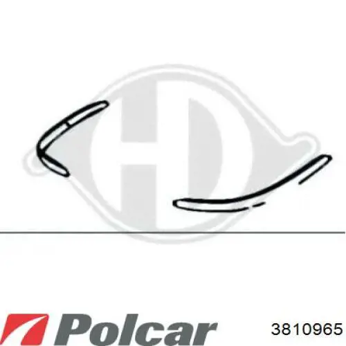 Накладка бампера заднього, ліва 3810965 Polcar