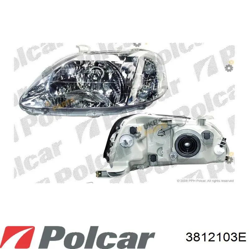 Фара правая Polcar 3812103E ціна, від 89.15 USD