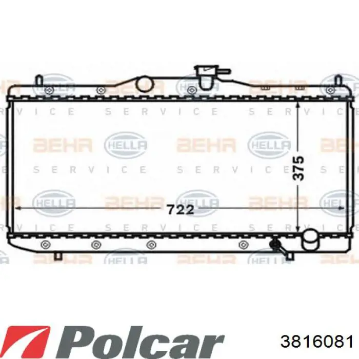 Радіатор 3816081 Polcar