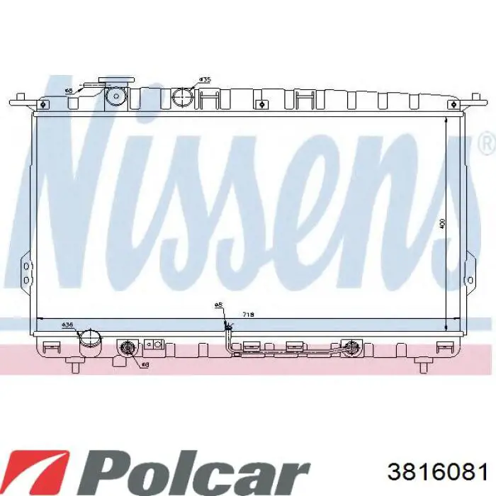 Радіатор охолодження Polcar 3816081