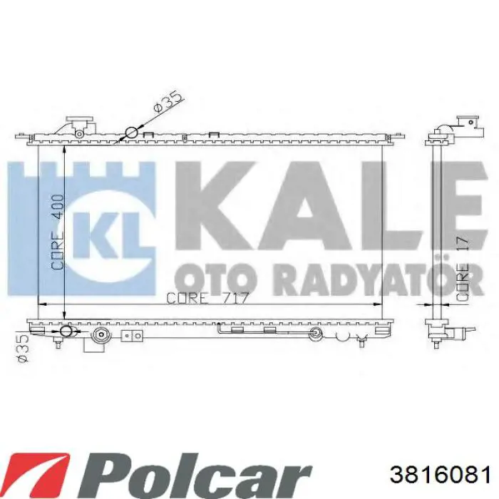 Радіатор охолодження Honda 19010PH2003