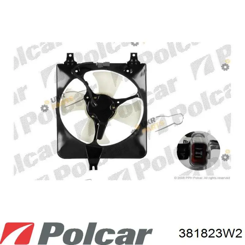 Дифузор (кожух) радіатора кондиціонера 381823W2 Polcar