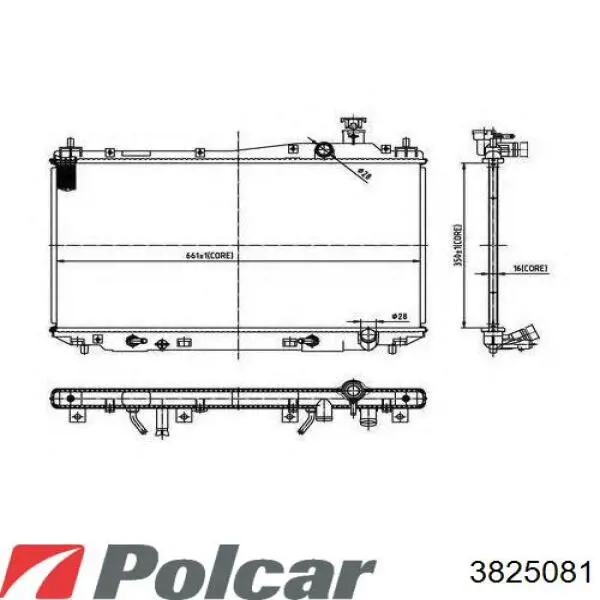 3825081 Polcar радіатор охолодження двигуна