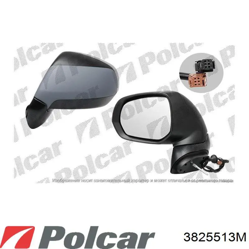 Ліве бокове дзеркало 3825513M Polcar