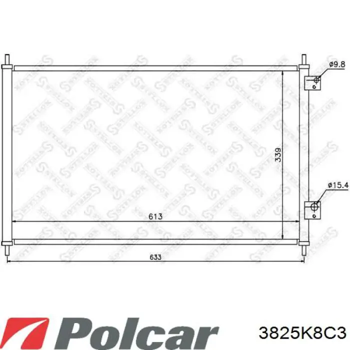 Конденсатор кондиціонера Polcar 3825K8C3 ціна, від 63.04 USD