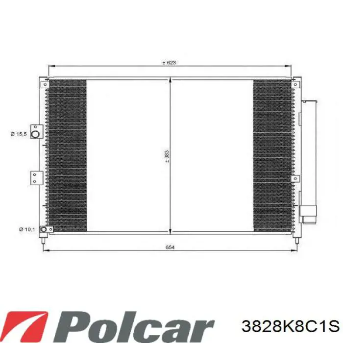 3828K8C1S Polcar радіатор кондиціонера
