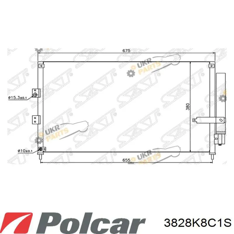 Купити 3828K8C1S Polcar Радіатор системи охолодження кондиціонера