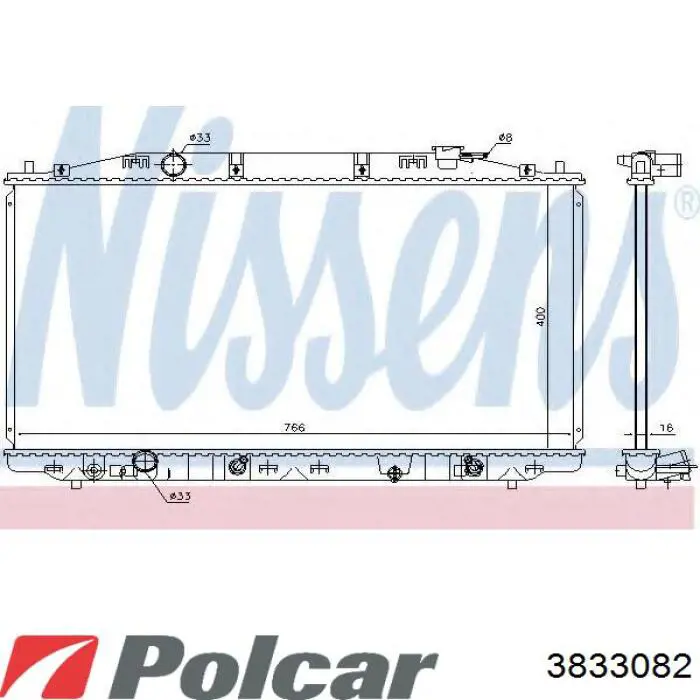 Радіатор 3833082 Polcar