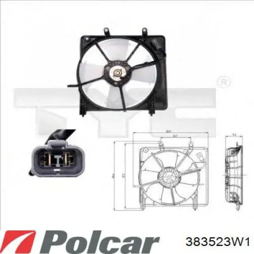 383523W1 Polcar двигун вентилятора системи охолодження