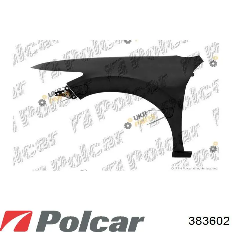 Крило переднє праве Polcar 383602 ціна, від 116.72 USD