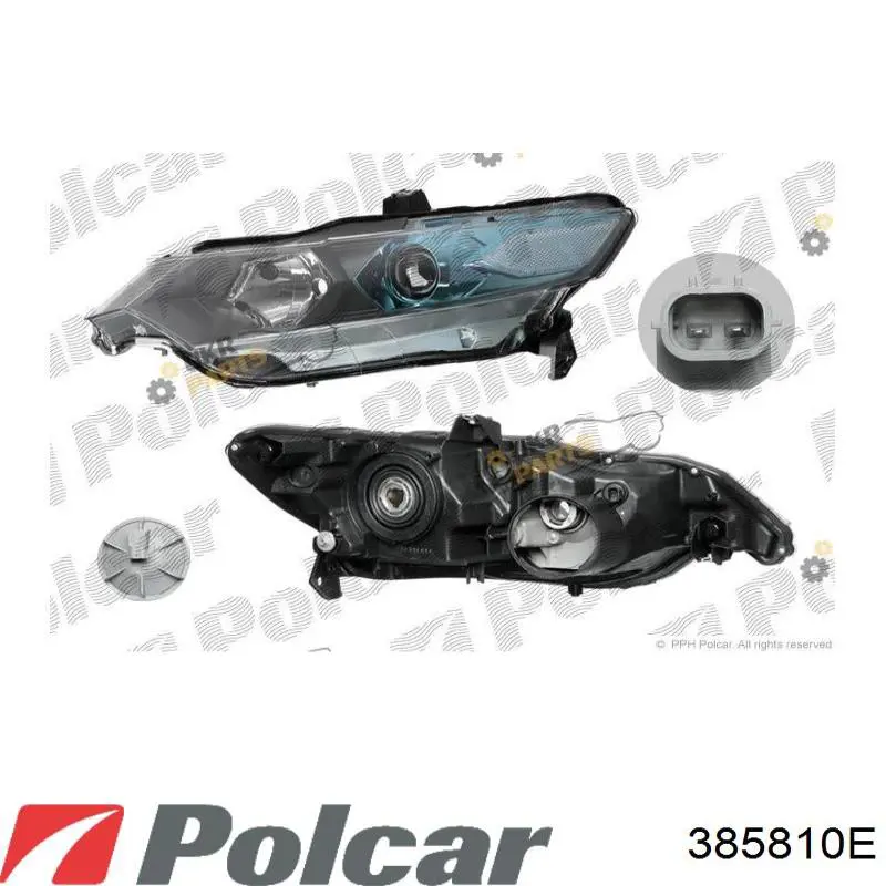 Купити 385810E Polcar Права блок фара