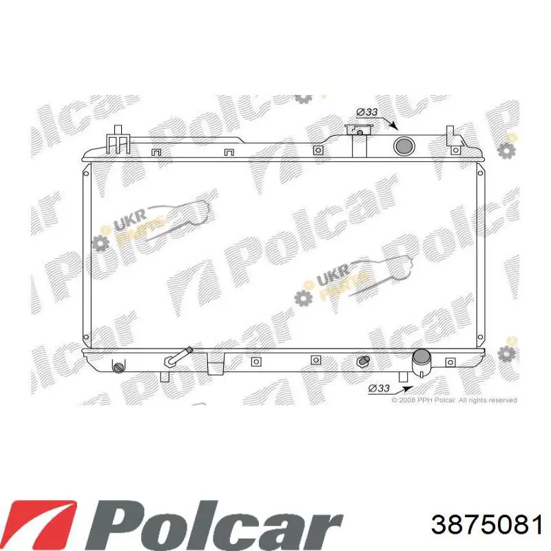 Купити 3875081 Polcar Радіатор двигуна