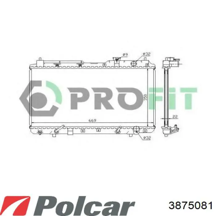Радіатор 3875081 Polcar