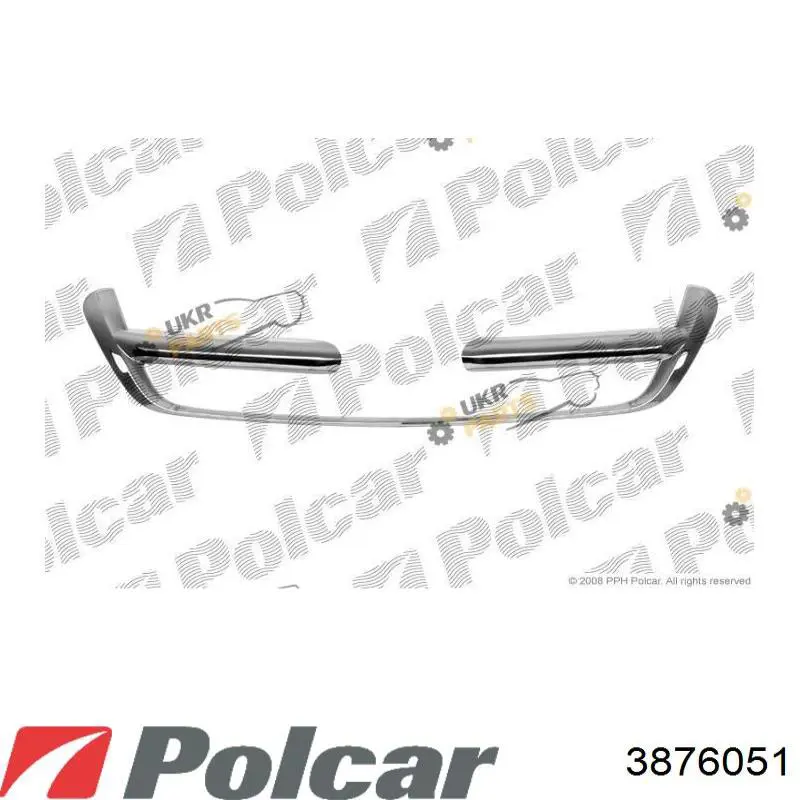 Молдинг решітки радіатора 3876051 Polcar