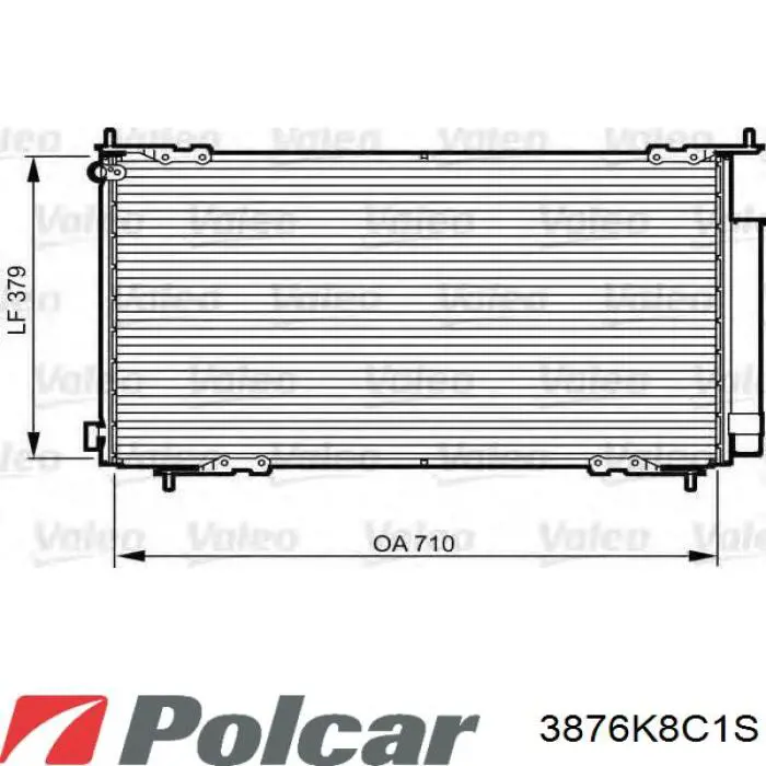 Конденсатор кондиціонера Polcar 3876K8C1S ціна, від 67.50 USD