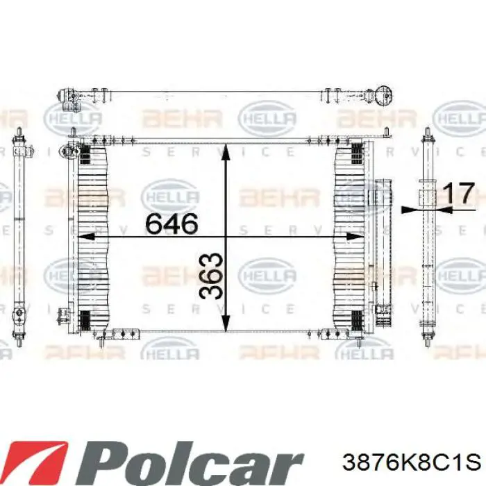 3876K8C1S Polcar Конденсатор