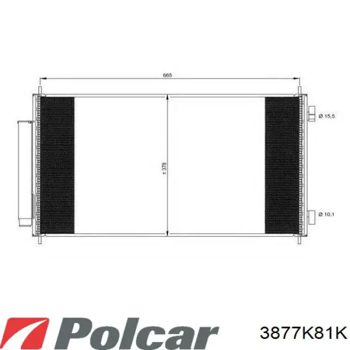 3877K81K Polcar радіатор кондиціонера