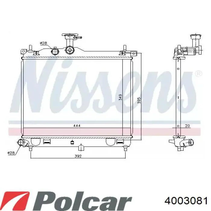 Радіатор 4003081 Polcar