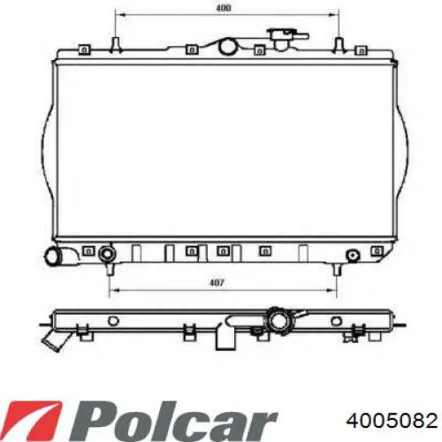 4005082 Polcar Радіатор охолодження двигуна