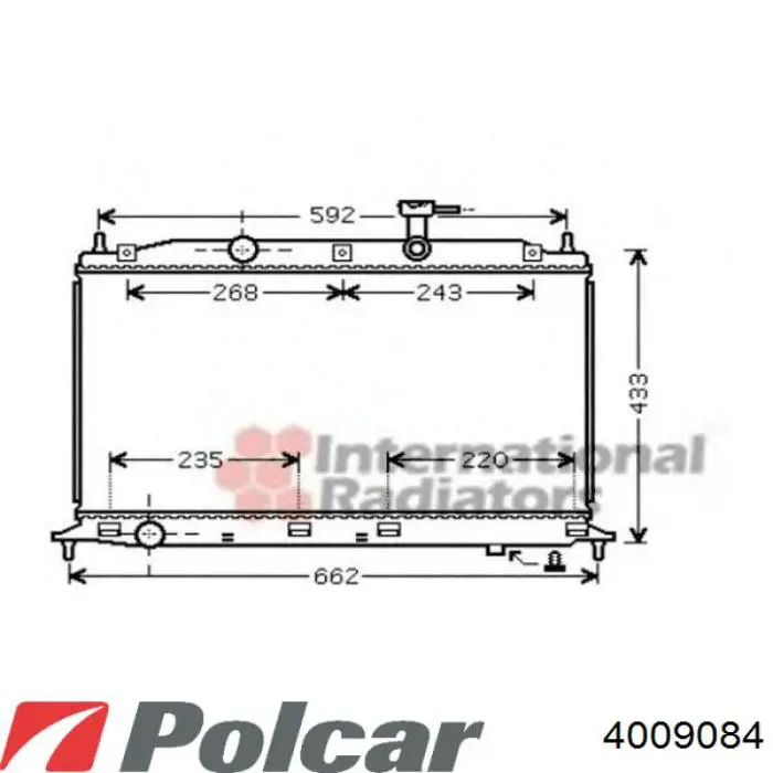 4009084 Polcar Радіатор охолодження двигуна