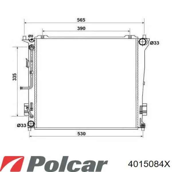 Радіатор 4015084 Polcar