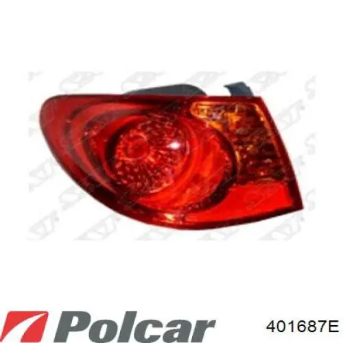 Ліхтар задній лівий, зовнішній 401687E Polcar