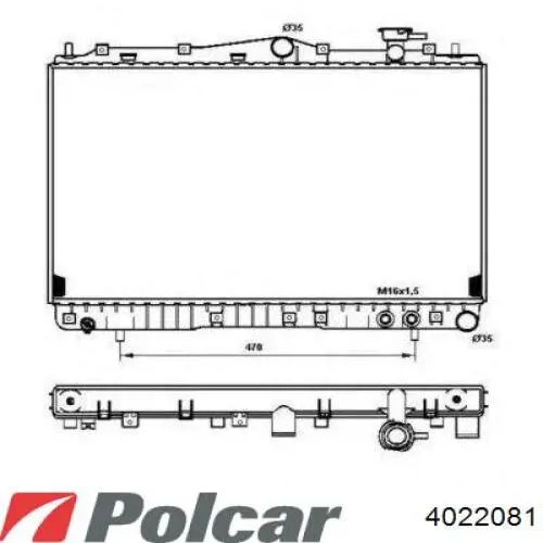 4022081 Polcar Радіатор охолодження двигуна