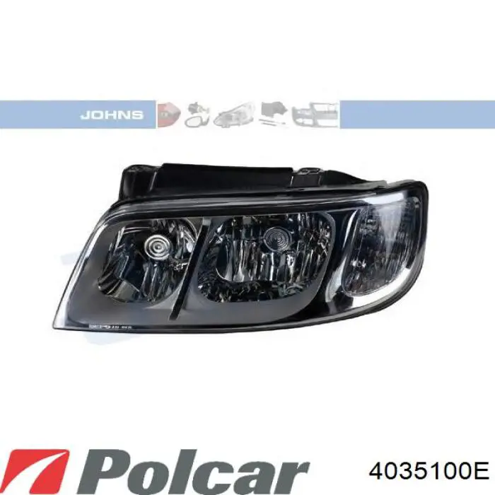 Купити 4035100E Polcar Права блок фара