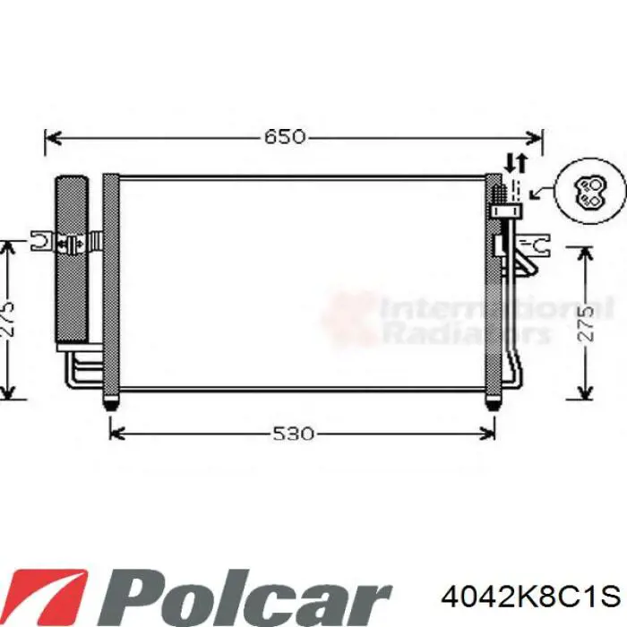 Конденсатор кондиціонера Polcar 4042K8C1S ціна, від 63.07 USD
