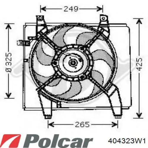 404323W1 Polcar Вентилятор / крильчатка радіатора охолодження