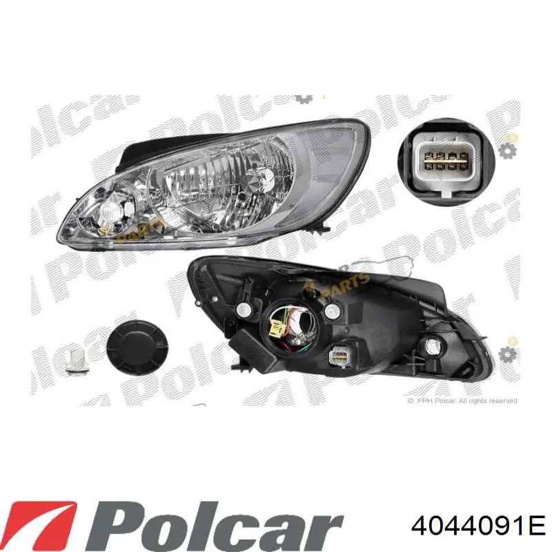 Купити 4044091E Polcar Основна фара в зборі ліва