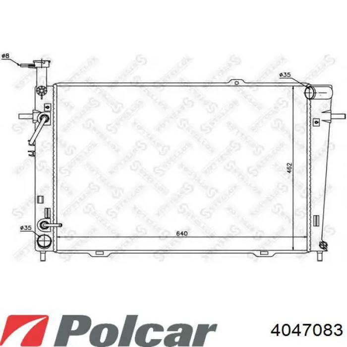 Радіатор охолодження двигуна 4047083 Polcar