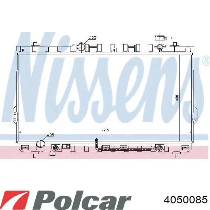 Радіатор основний Polcar 4050085 ціна, від 108.41 USD