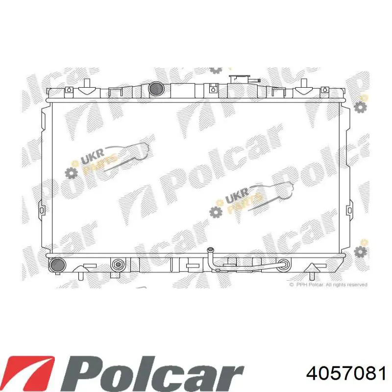 Радіатор охолодження двигуна 4057081 Polcar