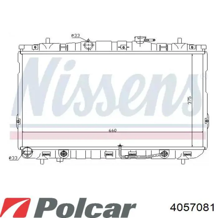 4057081 Polcar Радіатор охолодження двигуна
