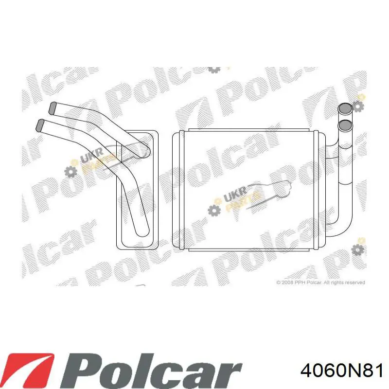 Радіатор пічки 4060N81 Polcar
