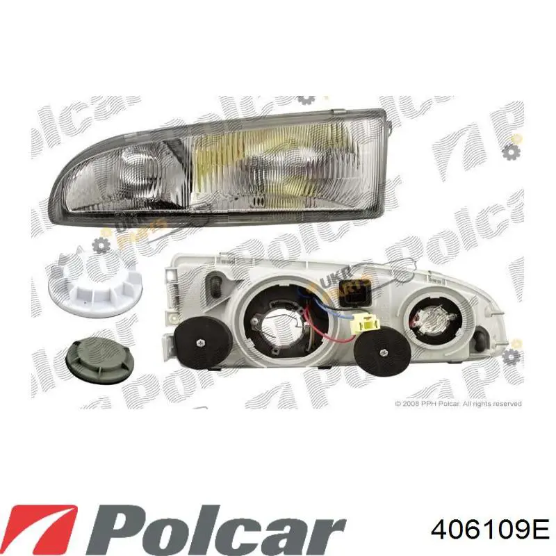 406109E Polcar Фара дальнього світла в зборі