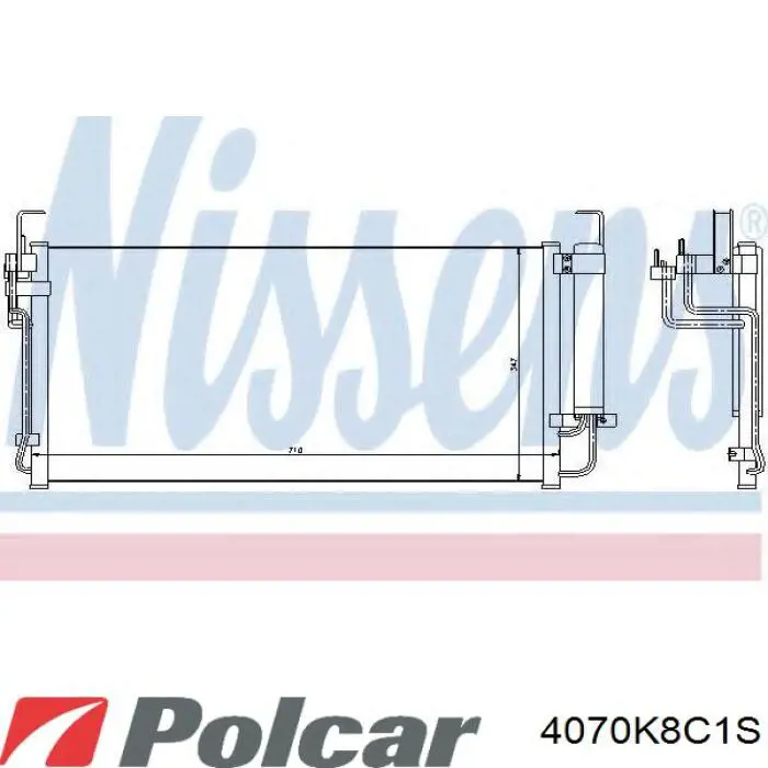 4070K8C1S Polcar радіатор кондиціонера